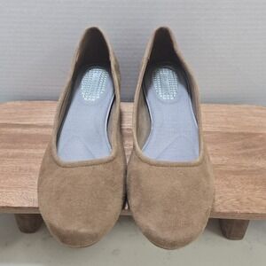 Clarks Com + Sens Suede Block Heel Pumps Brown Women's US 7.5 EU 38 Comfort...